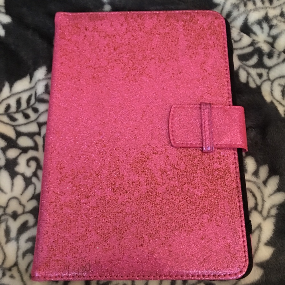 Pink sparkling / glitter tablet case